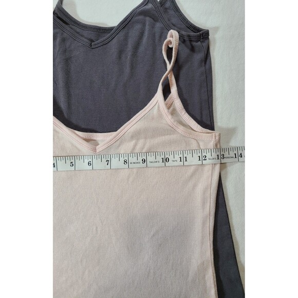 Old Navy 2-Pack Cotton Tank Tops Size Small Pink & Gray Sleeveless - Picture 3 of 8